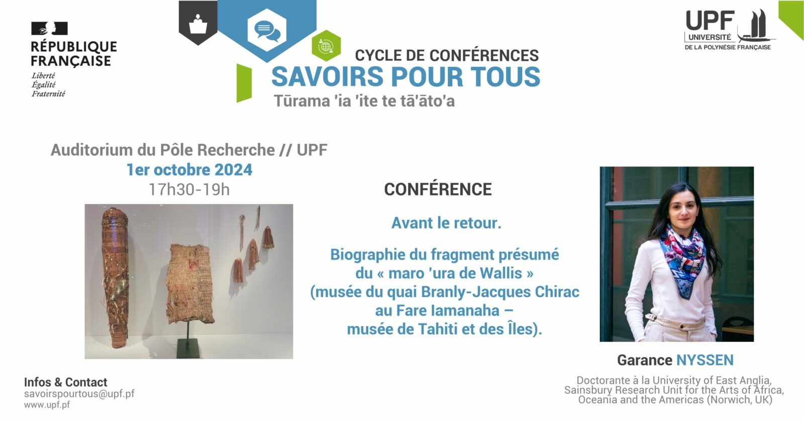 Affiche conférence savoirs pour tous