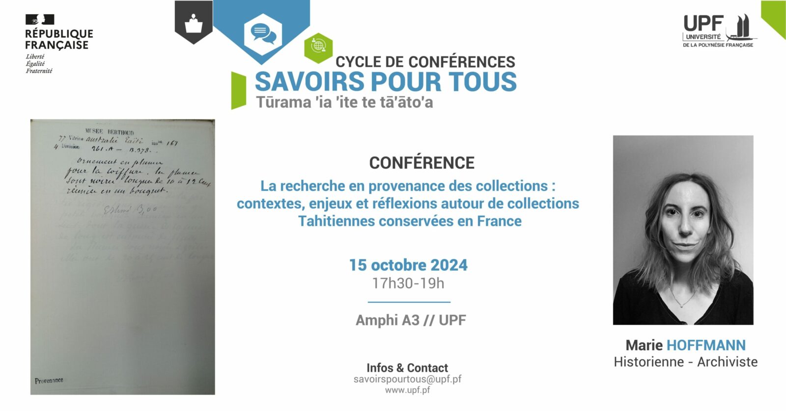 Affiche conférence savoirs pour tous